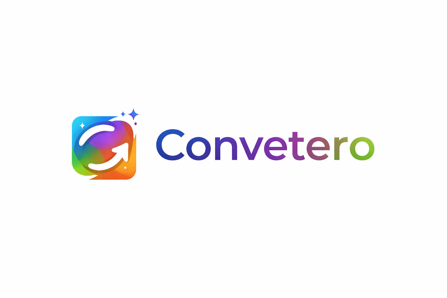 "Convetero logo – modern, tech-focused design with a colorful conversion icon and clean typography, representing an online tool and converter platform."